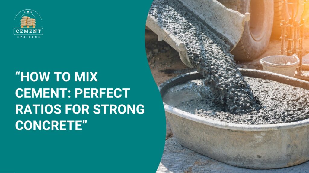 How to mix cement