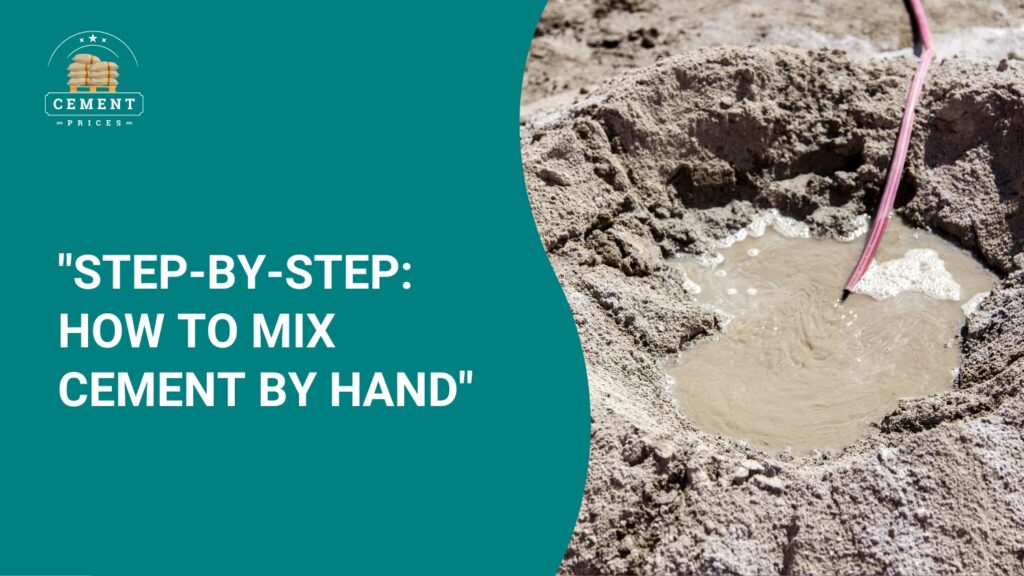 Step-by-step How to mix cement by hand